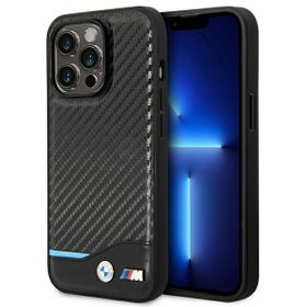 Etui BMW BMHCP14X22NBCK iPhone 14 ProMax 6,7" czarny/black Leather Carbon
