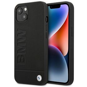 Etui BMW BMHCP14SSLLBK iPhone 14 / 15 /13 6.1" czarny/black Leather Stamp
