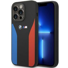 Etui BMW BMHCP14L22SCSK iPhone 14 Pro6,1" czarny/black Silicone Blue&Red Stripes M Collection