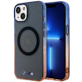 Etui BMW BMHMP14SHTGE iPhone 14 / 15 /13 6.1" szary/grey hardcase Gradient Bumper MagSafe