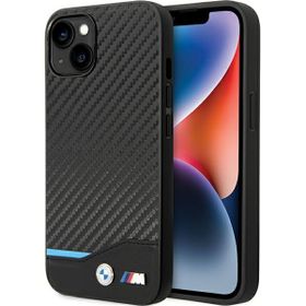 Etui BMW BMHCP13M22NBCK iPhone 13 / 14/ 15 6.1" czarny/black Leather Carbon