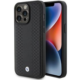 BMW BMHCP15X22RFGK iPhone 15 Pro Max 6.7" czarny/black Leather Diamond Pattern