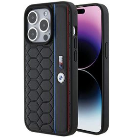 BMW BMHCP15X22PGVK iPhone 15 Pro Max6.7" czarny/black hardcase M Edition Hexo Pattern
