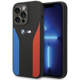 BMW BMHCP15L22SCSK iPhone 15 Pro 6.1"czarny/black Silicone Blue&Red Stripes M Collection