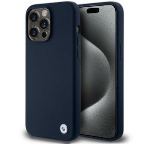 BMW BMHCP15XSILNA iPhone 15 Pro Max6.7" granatowy/navy hardcase Silicone Metal Logo