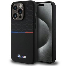 BMW BMHMP15L22SMPK iPhone 15 Pro6.1" czarny/black hardcase M Silicone Pattern MagSafe