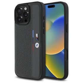 BMW BMHCP16L23PUPVA iPhone 16 Pro6.3" antracyt/anthracite hardcase M Perforated Tricolor Detail Line