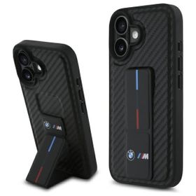 BMW BMHCP16SGSPCCK iPhone 166.1" czarny/black hardcase M Grip Stand Smooth and Carbon