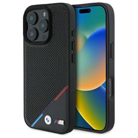 BMW BMHMP16X23PUPDK iPhone 16 Pro Max    6.9" czarny/black hardcase M Perforated Tricolor Line MagSafe