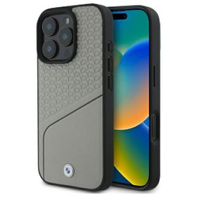 BMW BMHMP16X23RDCLG iPhone 16 Pro Max    6.9" szary/grey hardcase Sign Leather Textured and Line MagSafe