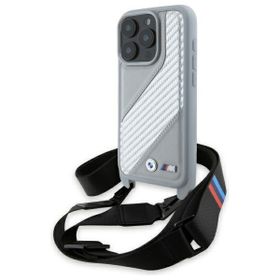BMW BMHCP16L23PSCCG iPhone 16 Pro 6.3"   szary/grey hardcase M Edition Carbon Stripe & Strap