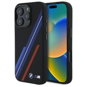 BMW BMHMP16L23SSPK iPhone 16 Pro 6.3"    czarny/black hardcase Silicone Random Lines MagSafe