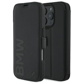 BMW BMBKP16X23RMRLK iPhone 16 Pro Max    6.9" czarny/black bookcase Signature Leather Wordmark