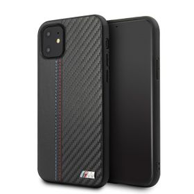 Etui hardcase BMW BMHCN61MCARBK iPhone11 6,1" / Xr czarny/black PU Carbon