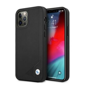 Etui BMW BMHCP12LRCDPK iPhone 12 Pro Max6,7" czarny/black hardcase Leather Deboss