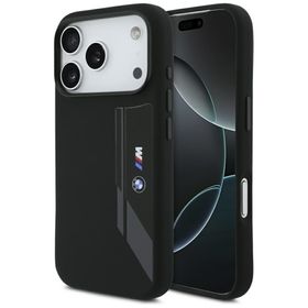 Etui BMW M Silicon Vertical Logo MagSafe do iPhone 17 Pro czarny