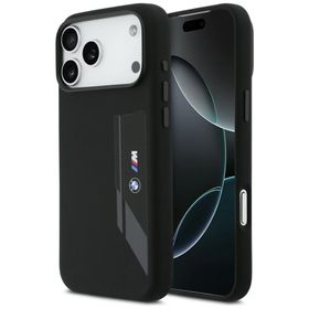 Etui BMW M Silicon Vertical Logo MagSafe do iPhone 17 Pro Max czarny