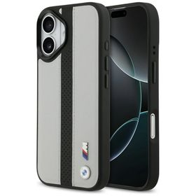 Etui BMW M Perforated Stripe Logo        MagSafe do iPhone 17 szary