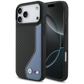 Etui BMW M Carbon Logo MagSafe do iPhone 17 Pro Max niebieski