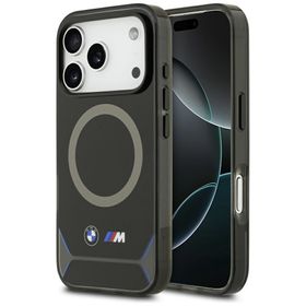 Etui BMW M IML Metal Buttons & Logo      MagSafe do iPhone 17 Pro czarno-niebieski