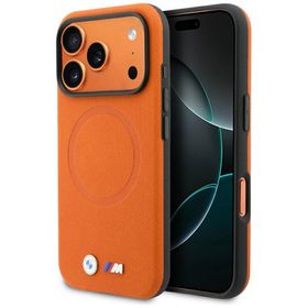 Etui BMW M FW Logo Metal MagSafe doiPhone 17 Pro pomarańczowy