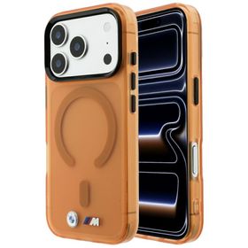 Etui BMW M IML Frosted Metal Logo & Trims MagSafe do iPhone 18 Pro Max / 17 Pro Max pomarańczowy