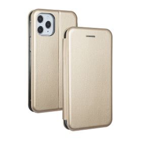 Beline Etui Book Magnetic iPhone 12mini złoty/gold