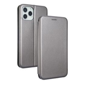 Beline Etui Book Magnetic iPhone 12/12Pro 6,1" stalowy/steel