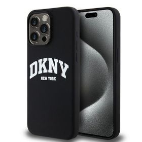 DKNY DKHMP14XSNYACH iPhone 14 Pro Max6.7" czarny/black hardcase Liquid Silicone White Printed Logo MagSafe