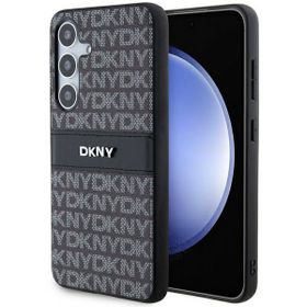 DKNY PC/TPU Repeat Pattern Tonal Stripe Case for Samsung S24 Black