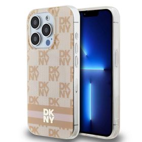 DKNY DKHMP15XHCPTSP iPhone 15 Pro Max6.7" różowy/pink hardcase IML Checkered Mono Pattern & Printed Stripes MagSafe