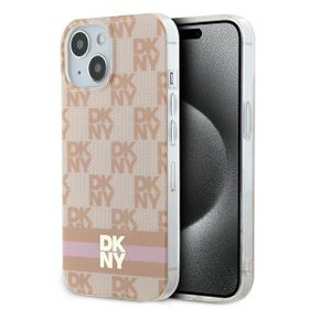 DKNY DKHMP15SHCPTSP iPhone 15 / 14 / 136.1" różowy/pink hardcase IML Checkered Mono Pattern & Printed Stripes MagSafe