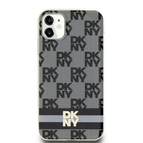 DKNY DKHMN61HCPTSK iPhone 11 / Xr6.1" czarny/black hardcase IML Checkered Mono Pattern & Printed Stripes MagSafe