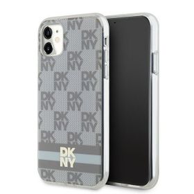 DKNY DKHMN61HCPTSE iPhone 11 / Xr6.1" beżowy/beige hardcase IML Checkered Mono Pattern & Printed Stripes MagSafe