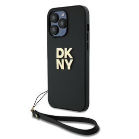 DKNY DKHCP14XPBSWSK iPhone 14 Pro Max6.7" czarny/black hardcase Wrist Strap Stock Logo