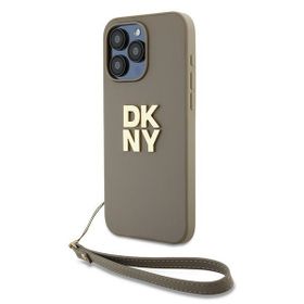 DKNY DKHCP15XPBSWSE iPhone 15 Pro Max6.7" beżowy/beige hardcase Wrist Strap Stock Logo