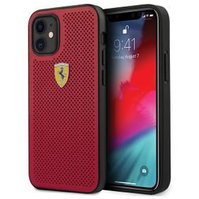 Ferrari FESPEHCP12SRE iPhone12 mini  5,4" czerwony/red hardcase On Track Perforated