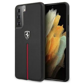 Ferrari FEOSIHCS21MBK S21+ G996czarny/black hardcase Off Track Leather Nylon Stripe