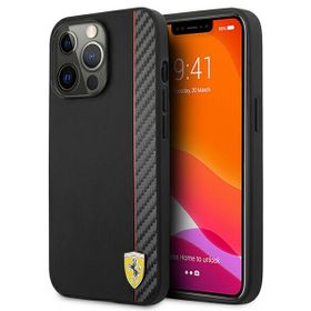 Ferrari FESAXHCP13LBK iPhone 13 Pro/136,1" czarny/black hardcase On Track Carbon Stripe