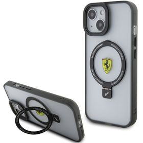 Ferrari FEHMP15MUSCAK iPhone 15 Plus /   14 Plus 6.7" transparentny dymny hardcase Ring Stand 2023 Collection MagSafe