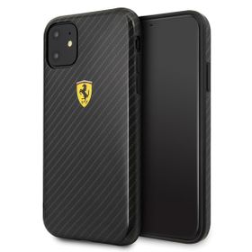 Ferrari Hardcase FESPCHCN61CBBK iPhone11 6,1" / Xr black/czarny On Track Carbon Effect