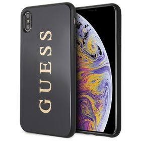 Guess GUHCI65TGGGBK iPhone Xs Maxczarny/black hard case Classic Double Layer Glitter