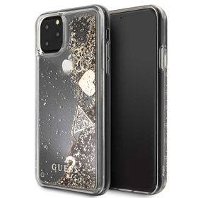 Guess GUHCN65GLHFLGO iPhone 11 Pro Max6,5" gold/złoty hard case Glitter Hearts