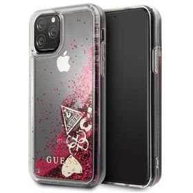 Guess GUHCN58GLHFLRA iPhone 11 Pro 5,8"raspberry hard case Glitter Hearts