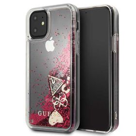 Guess GUHCN61GLHFLRA iPhone 11 6,1" / Xrraspberry hard case Glitter Hearts