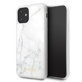 Guess GUHCN61HYMAWH iPhone 11 6,1" / Xrbiały/white Marble tempered glass