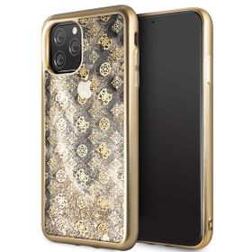 Guess GUHCN65PEOLGGO iPhone 11 ProMax złoty/gold hard case 4G Peony Liquid Glitter