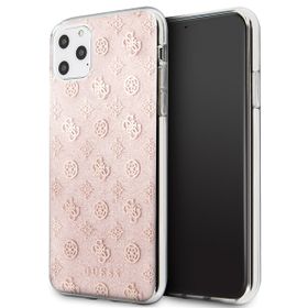 Guess GUHCN65TPERG iPhone 11 ProMax różowy/pink hard case 4G Peony Glitter