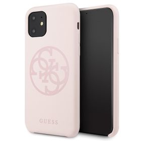 Guess GUHCN61LS4GLP iPhone 11 6,1 / Xrlight pink/jasnoróżowy hard case Silicone 4G Tone On Tone