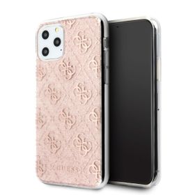 Guess GUHCN58PCU4GLPI iPhone 11 Proróżowy/pink hard case 4G Glitter